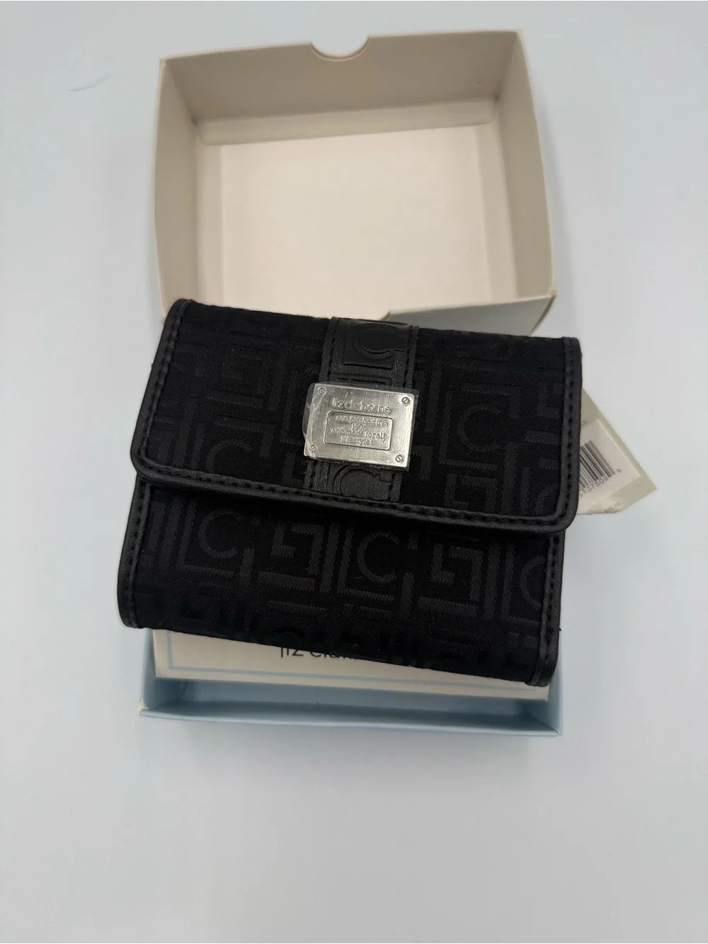 Liz Claiborne Black Women’s Trifold Wallet - Heritage Mosaic